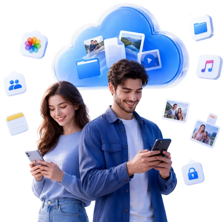 Пара использует iCloud — облако с фото, видео и документами